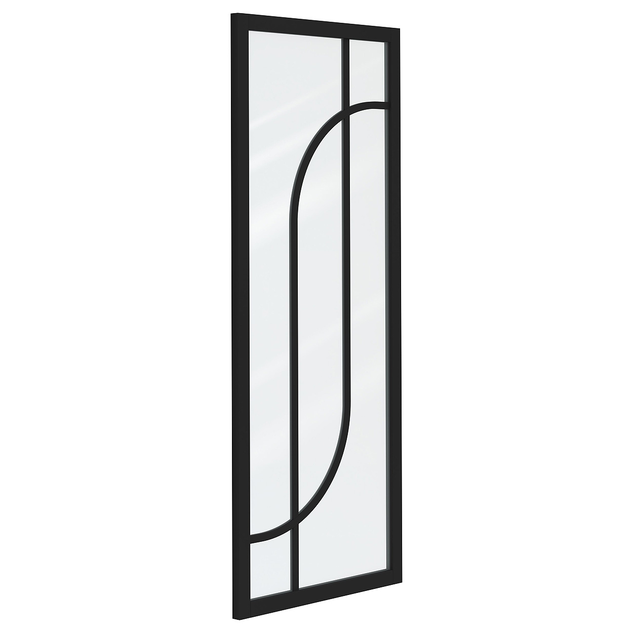 Binnendeur Skantrae SSL 14517 Blank Glas Zwart Gelakt